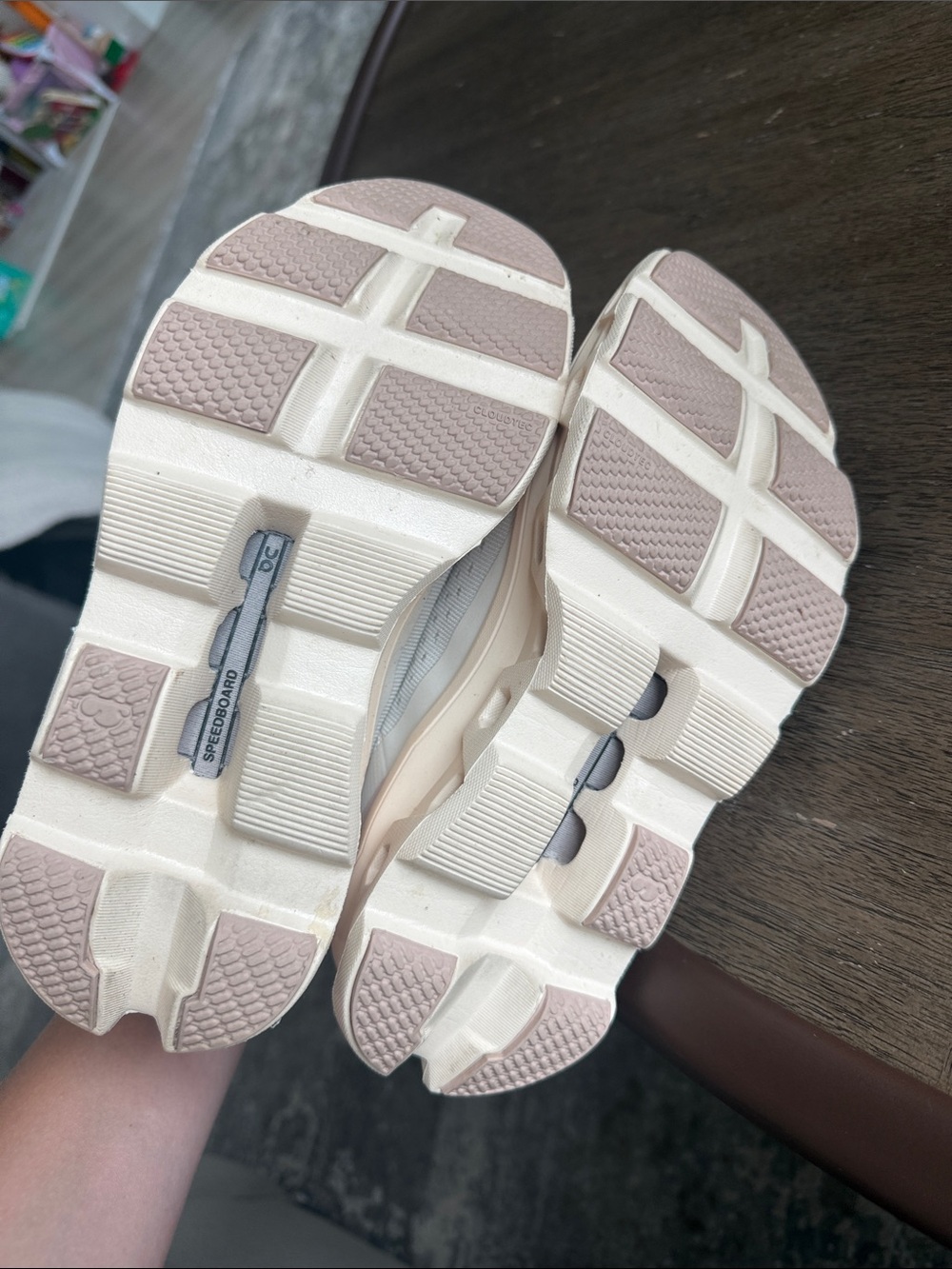 On Running Cloudmonster Women's Sneakers - Moon/Fawn - Picture 4 of 4